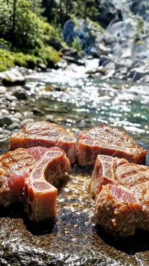 Stone Grilled Goat Meat – Perfect Sear #goatmeat #grilling #shorts #chefdadcooking #citywalkandfood