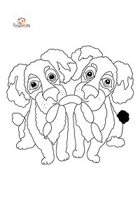 Coloring Page - Dogs Found Sausages ♥ Free Online!