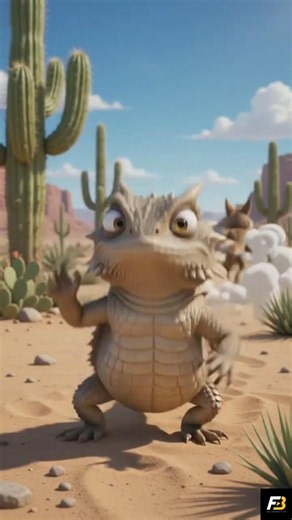 Wait... That's Actually Real? || Horned lizard #educational #didyouknow #facts #3danimation