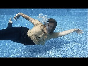 Swimming Underwater with Clothes on Jeans and T Shirt