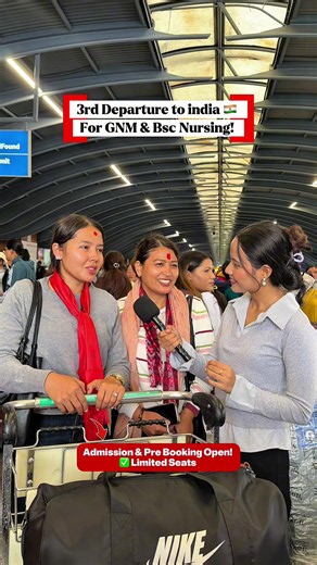 3rd Departure to India for GNM & B.Sc. Nursing