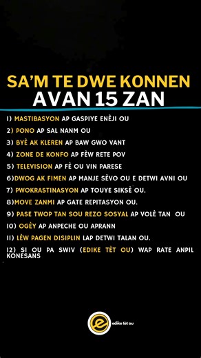 reyalite ke ou dwe te dwe konnen #reelsfacebook #ayiti #ayiticherie #motivasyon #koutesa #KPK #ediketetou #lanmou #lajan | Edike tèt ou