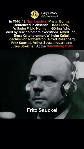 Nazi Leaders Sentenced to Death — Nuremberg, 1946