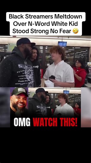 Part 1-Black Streamers Meltdown Over N-Word White Kid Stood Strong No Fear 🤣#conservativetwins #news #breakingnews #breaking #fyp