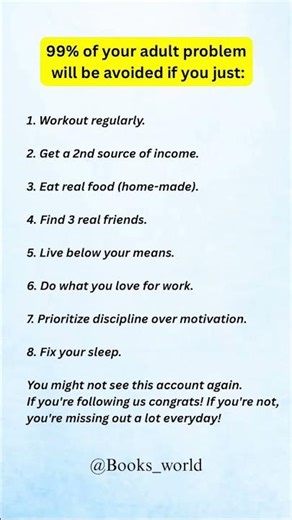 99% of Adult Problems Disappear If You Fix These 8 Things.