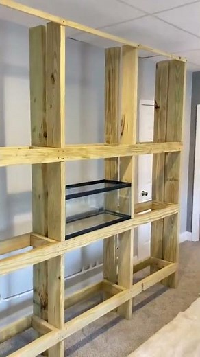 Aquarium rack with dado cut for nine 20 gallon long tanks. Inspired by Foisy Aquatics