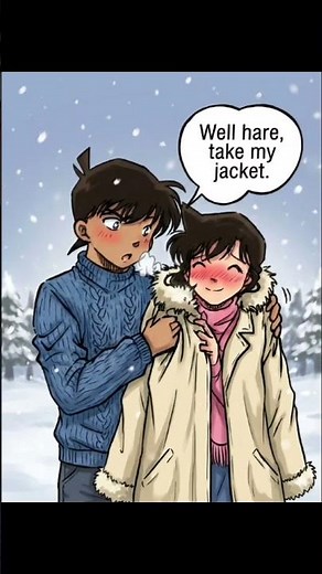 Shinichi vs. Heiji: When she says "I'm Cold" in Hindi dub #DetectiveCona#ShinRan#HeiKazu #HindiDub