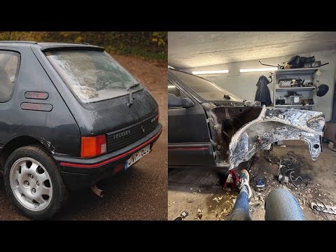 Restoring Peugeot 205 GTI (part 3) Front end disassembly
