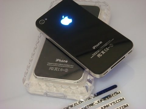 how to install iPhone Light Mod Glowing Backcover MOD set with Installation Shining apple Logo