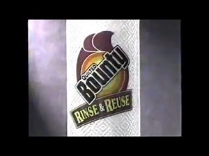Bounty Rinse & Reuse Paper Towels Commercial 1998 a