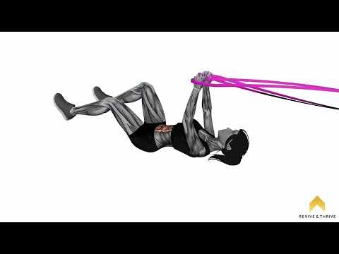 Resistance Band Upper Body Dead Bug Female