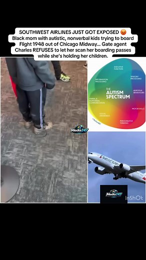 SOUTHWEST AIRLINES JUST GOT EXPOSED 😡 Bl0ck mom with autistic, nonverbal kids trying to board Flight 1948 out of Chicago Midway… Gate agent Charles REFUSES to let her scan her boarding passes while she’s holding her children.#blog #blogger #fyp #fytiktok #tiktokviravideo