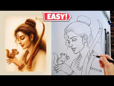 How to draw Lord Ram drawing | Ramnavami special drawing | Easy Lord Ram Drawing #drawing
