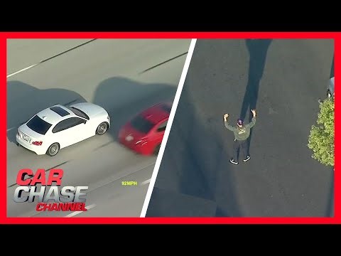 FULL CHASE: BMW driver tops 100 mph on LA freeways | Car Chase Channel