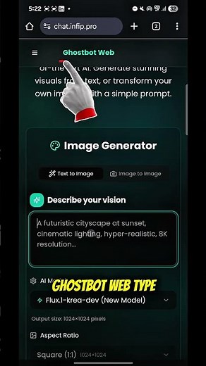 Unlimited FREE AI Cinematic Images | Ghostbot Web Demo #shorts