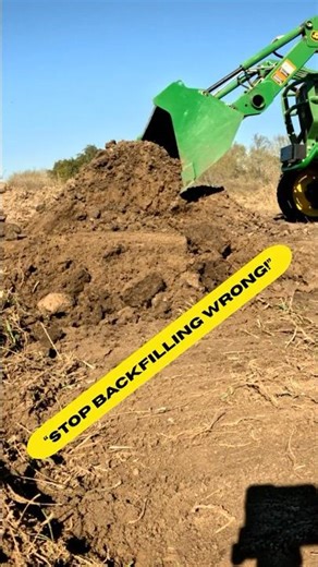 Backfill a Trench Safely #CompactTractor #TractorSafety ##FrontLoaderBasics