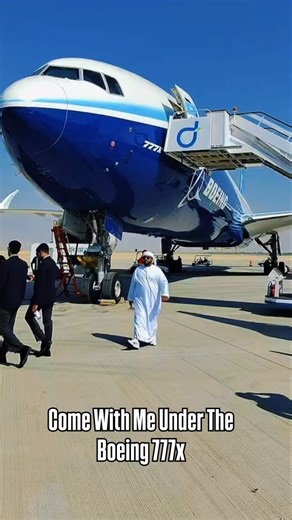 A quick walk under the Boeing 777X. Huge wings, clean lines, and the GE9X engine up close. Simple look, just showing the aircraft from below. #Boeing777X #777X #DubaiAirshow 👉🏻 Follow for more clean aviation clips | Travel.kamel