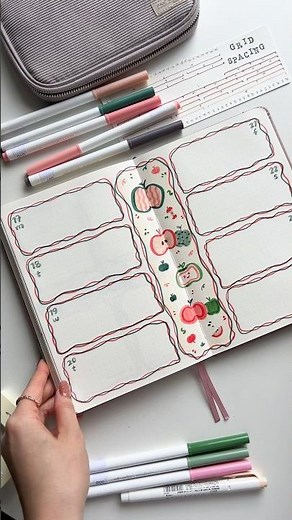 How is it already looking so Christmasy & what am I gonna do for next month😅 #bulletjournal #apple
