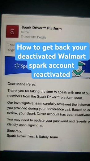 How to reactivate your spark driver account #walmartspark #shorts