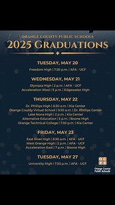 🎓 CLASS OF 2025!! 🌟 Graduation ceremonies begin in just three months! Who's excited? Leave a shout-out for your graduate in the comments! (For specific event information including tickets, please contact your child's school) #ocps #Classof2025 #graduation #WeAreOCPS | Orange County Public Schools