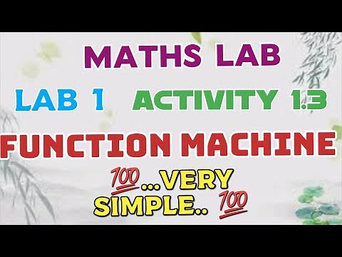 MATHS LAB// LAB 1// ACTIVITY 1.3// FUNCTION MACHINE// VERY SIMPLE