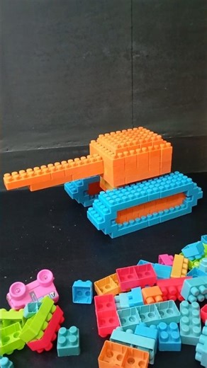 Satisfying DIY Blocks Military Tanker | Lego Building Blocks | #buildingblockstoys #shorts