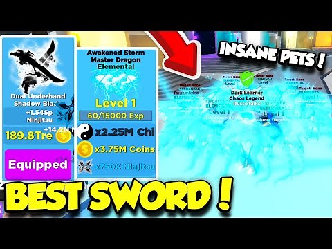 GETTING THE BEST SWORD AND FULL TEAM OF ELEMENTALIZED PETS IN NINJA LEGENDS UPDATE! (Roblox)