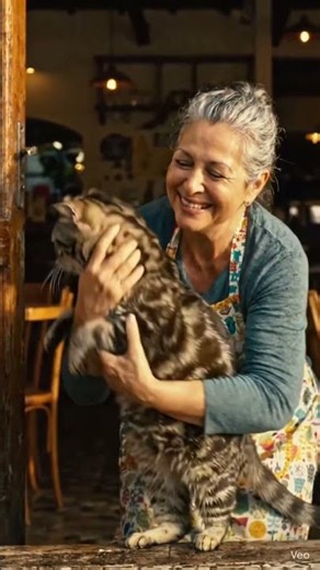 Foi o dia seguinte.6h50 da manhã.Dona Lúcia abre o café…E quem tá na porta?Chico #cat #patasnarede