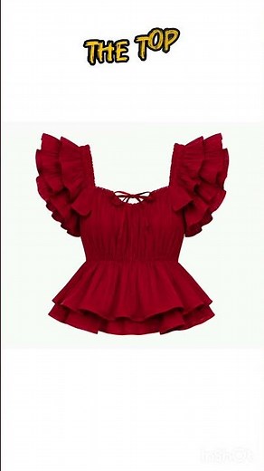 💫Beautiful dress..😍😍 Bold Red Ruffle Top with Wide-Leg Denim | Chic Casual Outfit Inspiration!♥️♥️💫
