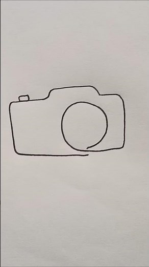 camera one line drawing #shorts