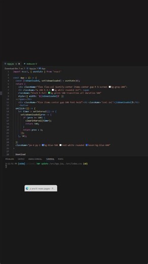 “React useState + setInterval | Download Progress Bar”