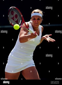 Germany's Sabine Lisicki in action against USA's Sloane Stephens Stock Photo - Alamy