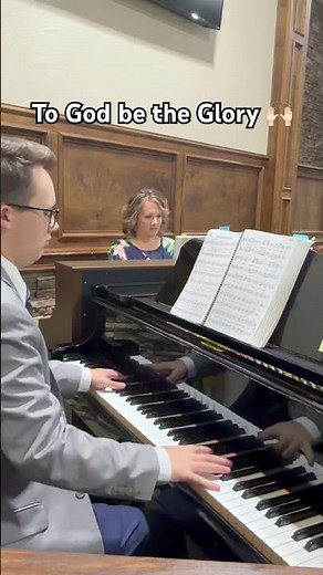 To God be the glory. Piano and organ duet on classic hymn. #hymns #piano #hymnplaying ￼