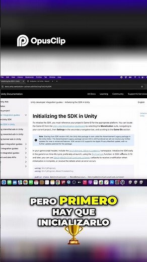 Unity Ads SDK - Inicialización Paso a Paso