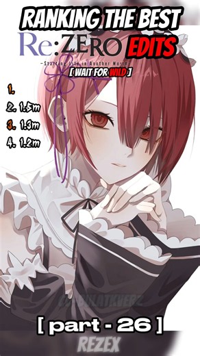 Ranking Best ReZERO EDITS #anime #rezero #usa