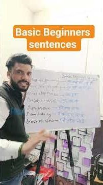Basic Beginners sentences ll learn it