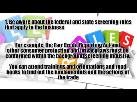 Guidelines on How to Start an Employment Background Screening Business