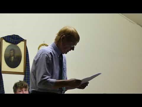 The Immortal Memory Robert Burns Killiecrankie Burns Supper 2018 by Peter Barr