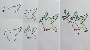 How to draw a flying bird easy for kids | Flying bird drawing | Priyanka creative guru