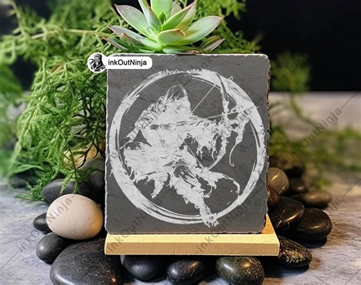 Dark Archer Vector Art - Hooded Bow Hunter Silhouette for Stickers, Prints & Engraving - Etsy