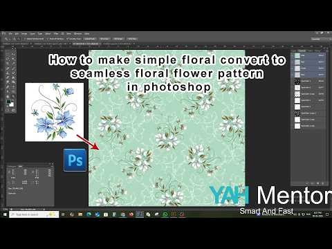 How to make simple floral convert to seamless floral flower pattern in photoshop