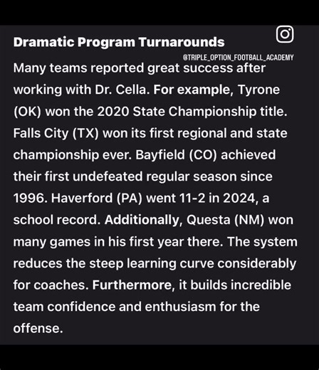 Triple Option Football Academy: Mastery, Mentorship, and Program Turnarounds