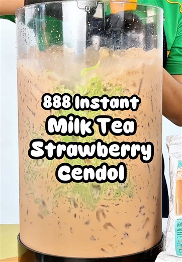 Resepi Milk Tea Strawberry Cendol yang Memikat