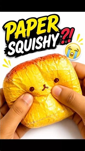 NO ❌ GLUE ,NO ❌ FOAM?! 😭✨Easy Paper Squishy Tutorial #papercraft #squishy #viralshorts #satisfying