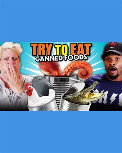 Try To Eat Challenge: Canned Foods Edition! Could You Do It? #foodchallenge #comedy #CannedFood #PVF | People Vs Food By React