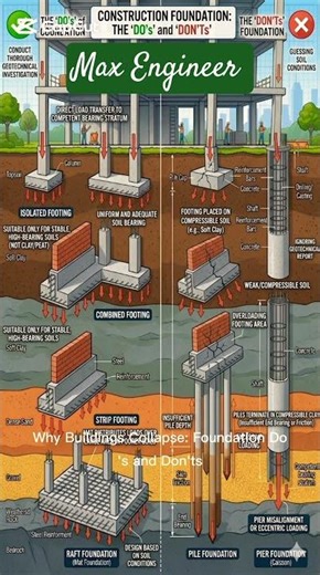 Why Buildings Collapse: Foundation Do's and Don'ts #construction #engineering