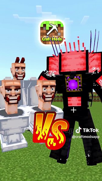 Minecraft PE Titan TV Man VS Skibidi Toilet Team with Craft Mods
