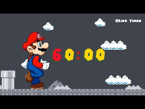 60 Minutes Mario Speed Run ⏱️ 1 Hour Ticking Countdown Timer