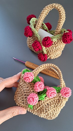 Wonderful! Crochet mini bag #crochet #crochetrosebag #crochetprojects | Crochet & Crafts Therapy