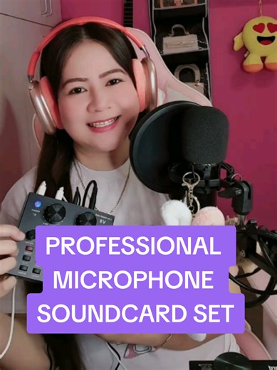 Professional Microphone and V8 Soundcard Set for Streaming